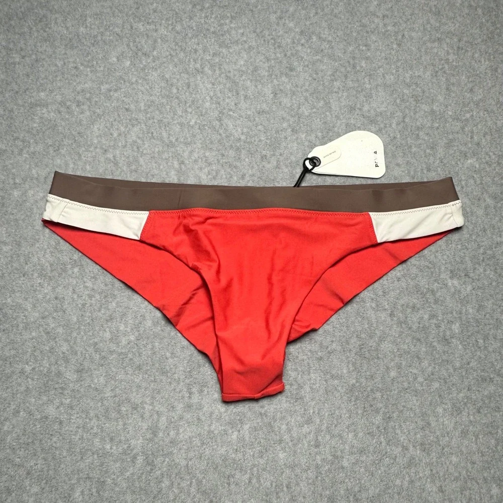 Prana Baja Bound Cheeky Bottom Rose Fire Colorblock Swim Bikini XL 2080641 NEW